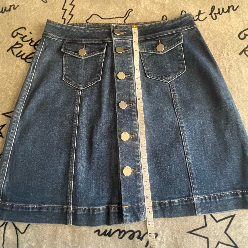 LOFT Blue A-Line Mini Skirt for Casual Wear